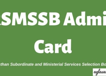 RSMSSB Admit Card Aglasem