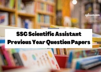 SSC Scientific Assistant Previous Year Question Papers